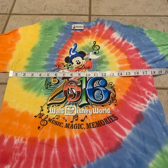 💙 Disney Parks 2016 Walt Disney World Music Magic Tie-Dye T-Shirt M (Youth) - Picture 5 of 6